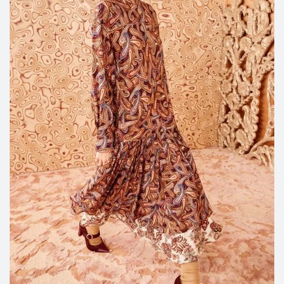 Ulla Johnson Multicolor Paisley Long Sleeve Dress - Picture 3 of 5